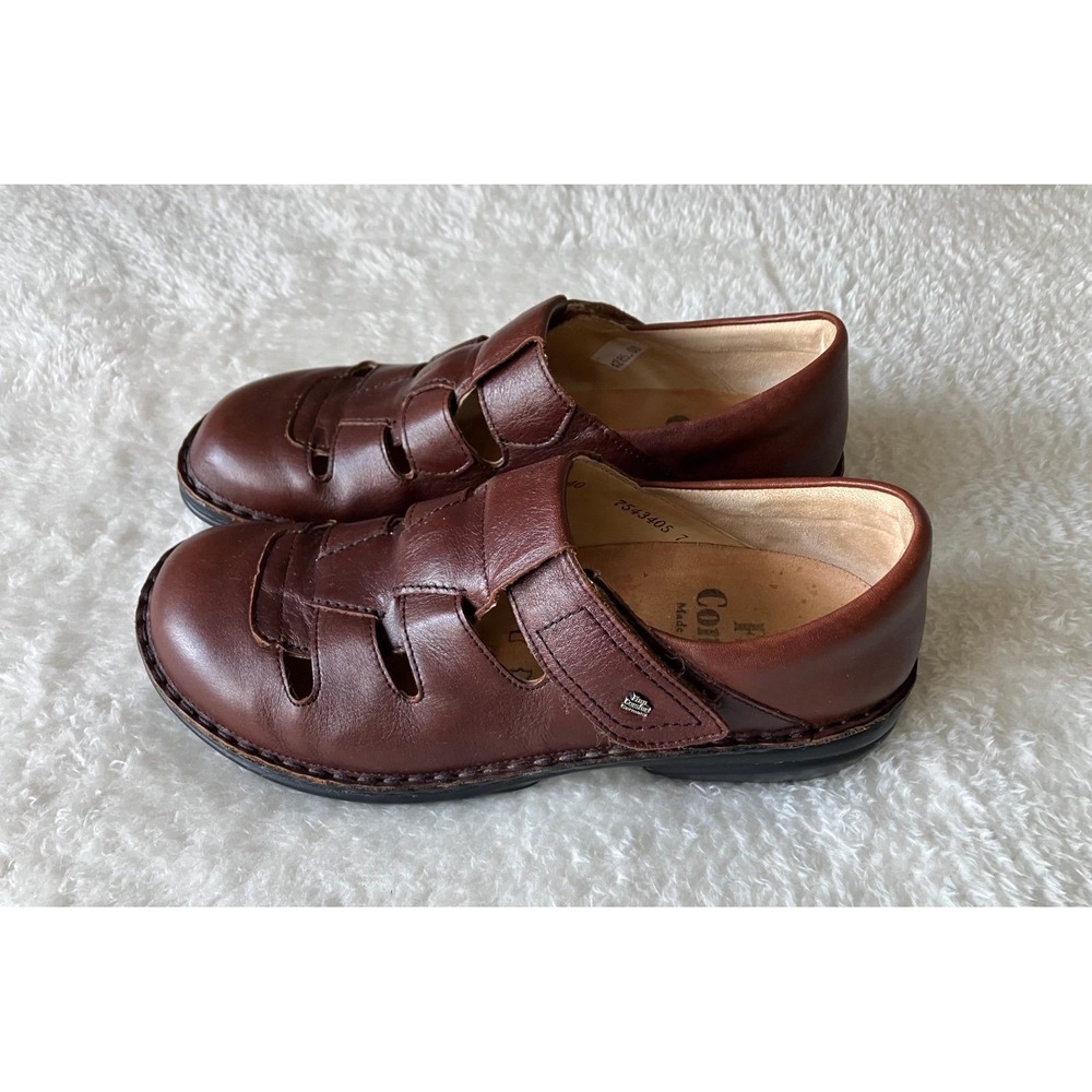 Finn Comfort Shoes in Brown Leather Sz 40